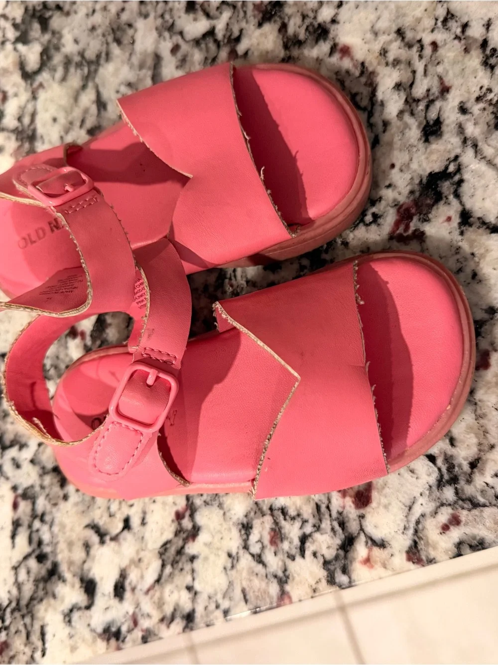 Old Navy Coral Pink Girls Strap Sandals